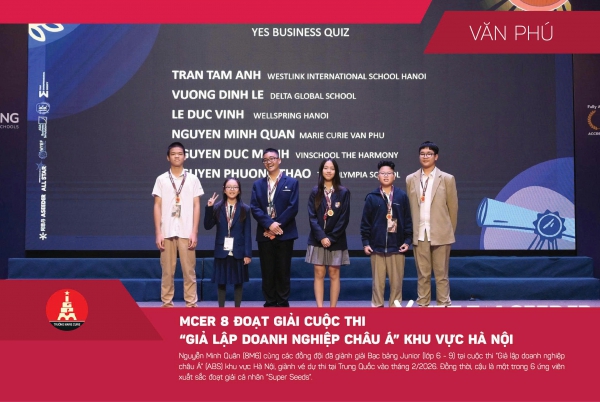 THCS-VP | MCER 8 ĐOẠT GIẢI CUỘC THI &ldquo;GIẢ LẬP DOANH NGHIỆP CH&Acirc;U &Aacute;&rdquo; KHU VỰC H&Agrave; NỘI