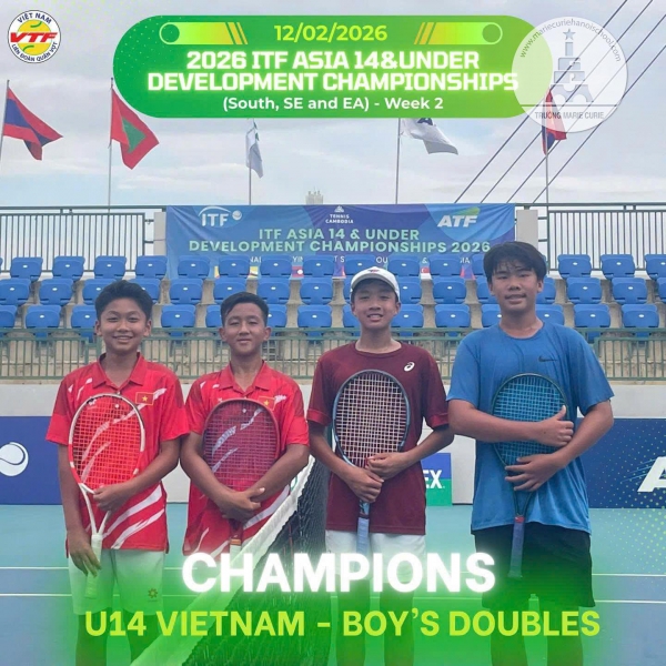 THCS-MĐ | TỰ H&Agrave;O MCER 8 THUỘC TỐP 13 M&Ocirc;N QUẦN VỢT LỨA TUỔI U14 TO&Agrave;N CH&Acirc;U &Aacute;